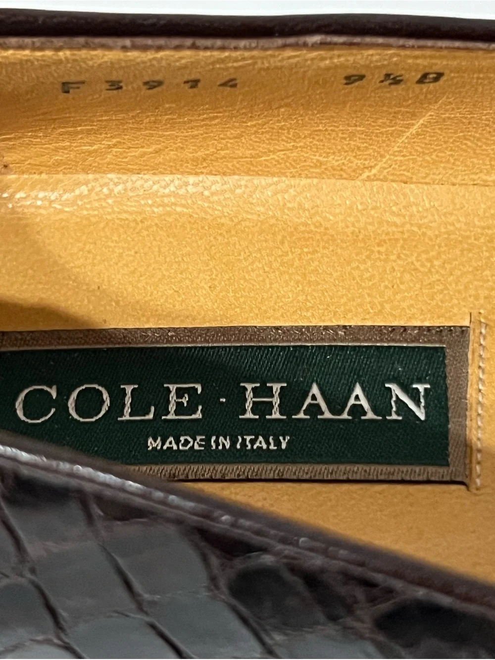 Cole Haan Women’s Dark Brown Crocodile Leather Loafers